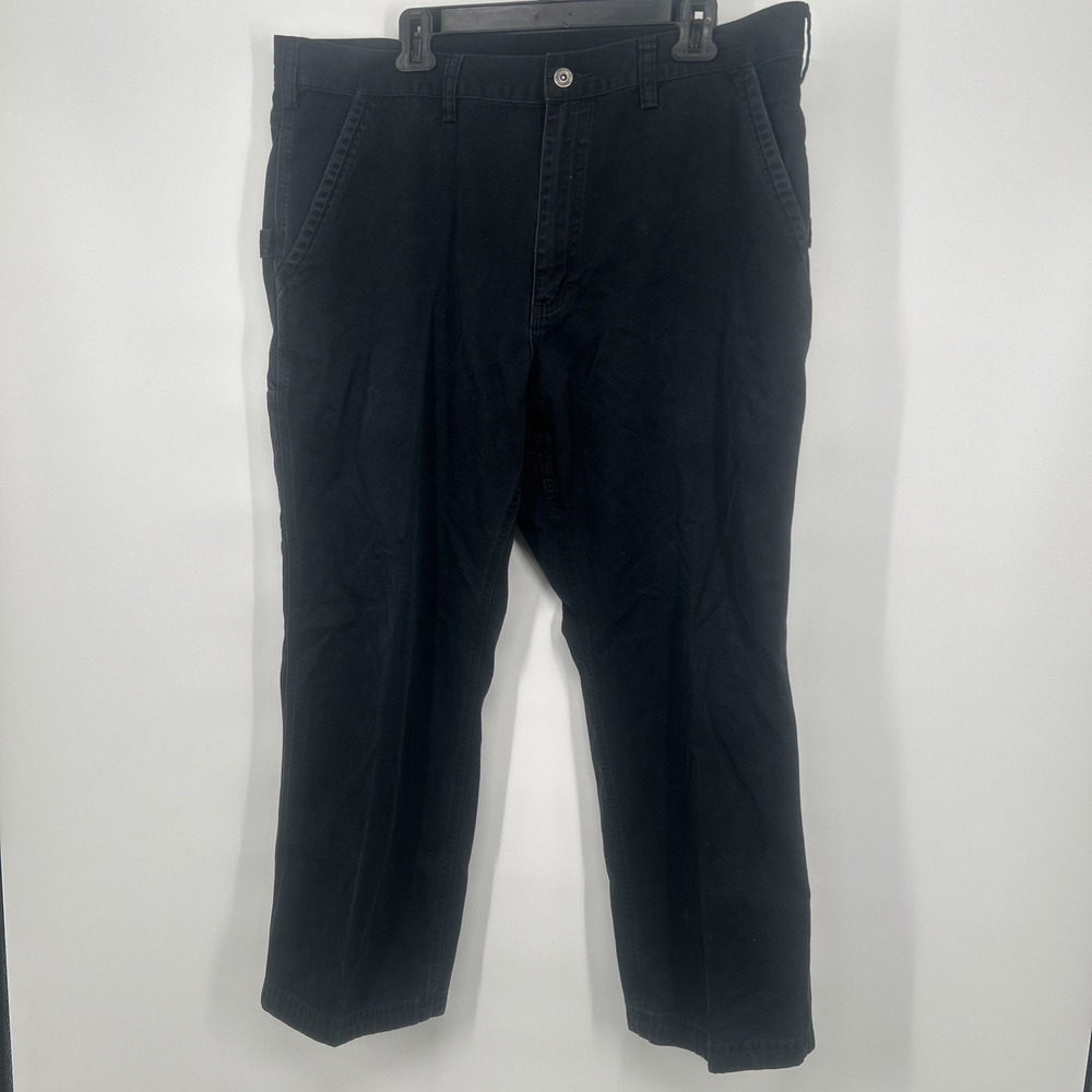 Duluth Trading Company Mens Carpenter Pants 40x28 Workwear Black